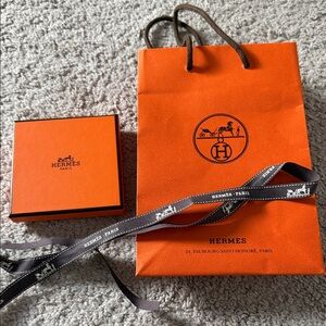 Hermes Shopping Bag, Box, and Ribbon